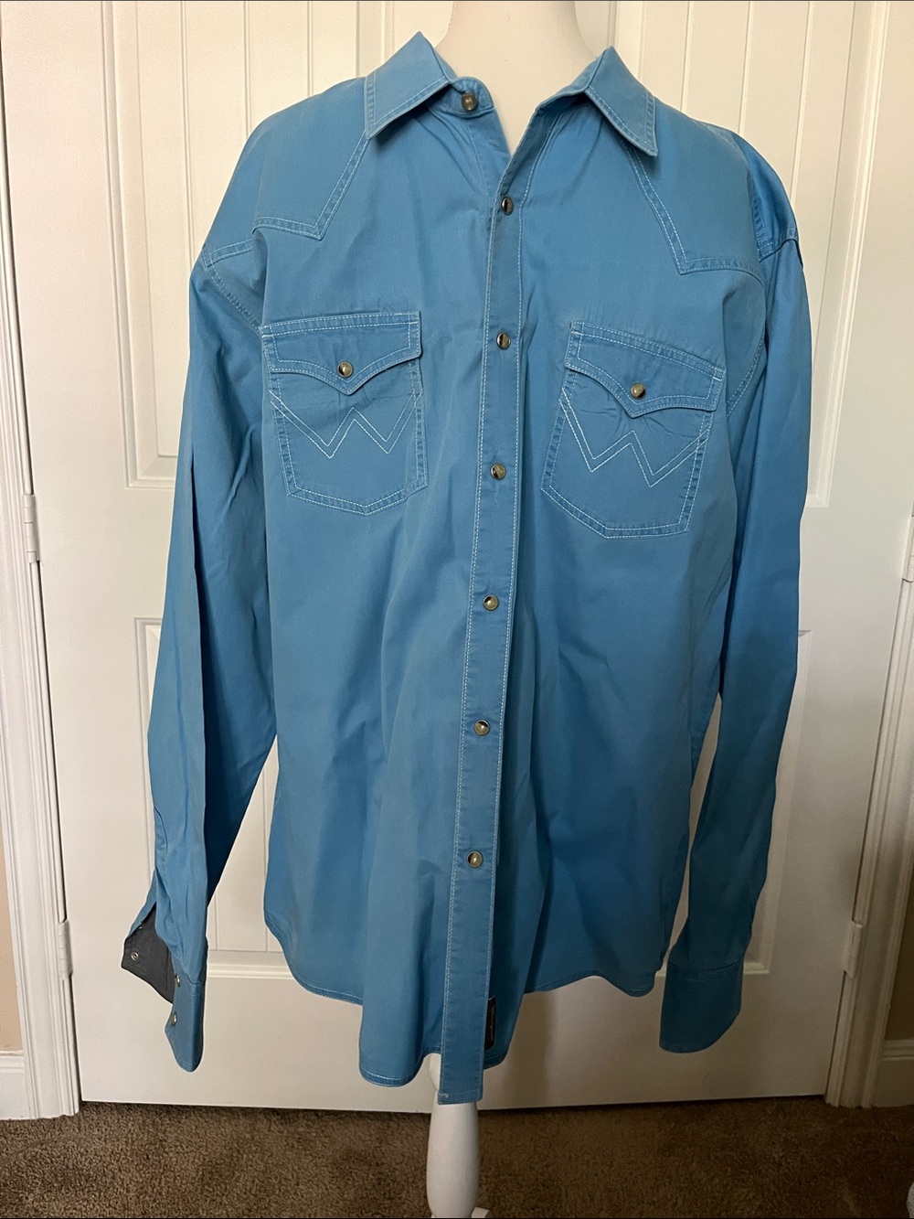 Wrangler Retro Premium Pearl Snap Long Sleeve Western Shirt Size XXL